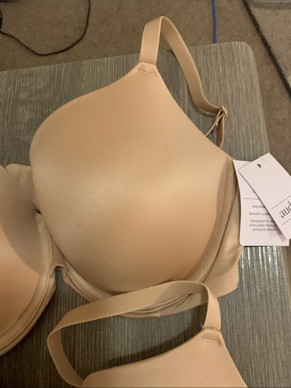 2 NWT 36D Auden Nude T-Shirt Bras Duo - Light Nude - Picture 2 of 4